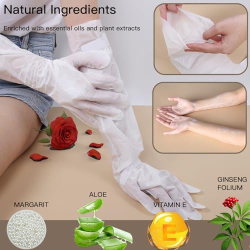 Pumei Long Hydrating Hand Mask Gloves with Shea Butter - 3 Pairs