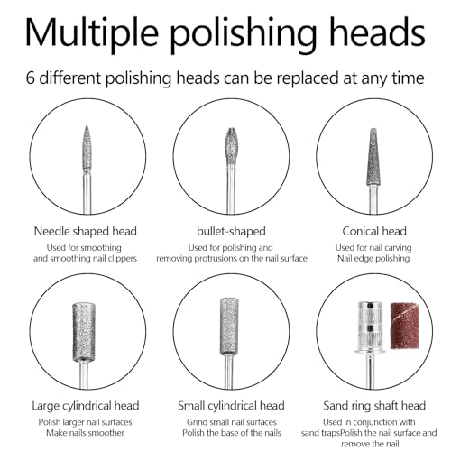 Rechargeable Nail Drill Kit - Cordless Electric Nail File Set