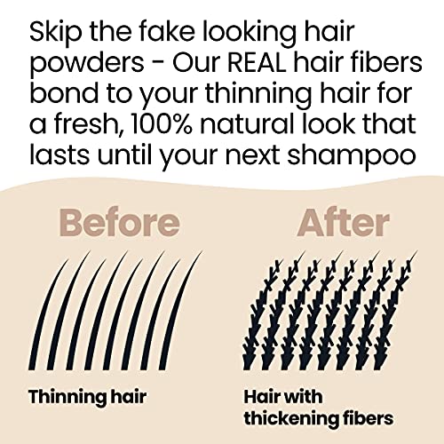 Hair Illusion Black Real Hair Fibers Thinning Hair 38g