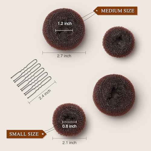 Hair Bun Maker Set with 10 Bobby Pins | 2 Sizes
