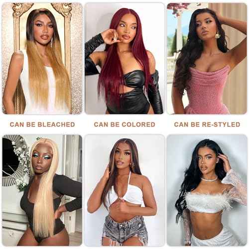 16A Raw Human Hair Bundles 100% Burmese Virgin Straight Bundles Human Hair, Sliky Boutique Extensions, Can Be Dyed and Restyled, Full Ends, Vertical Smooth (16 18 20)