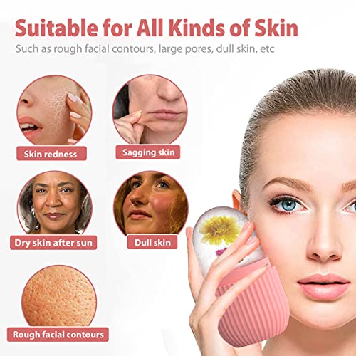 Ice Cube Roller Massager for Face - Reduce Puffiness & Migraine
