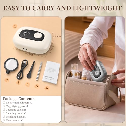 Gaguusu Electric Nail Clipper with Adjustable Width & Speed