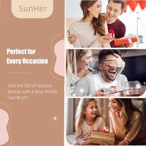 Mini Boar Bristle Hair Brush - Travel Size Mini Hair Brush for Detangle Massage Add Shine, Toddler Hairbrush Perfect for Baby Kids Men Women for Thick, Curly, Thin, Long, Short, Wet or Dry Hair