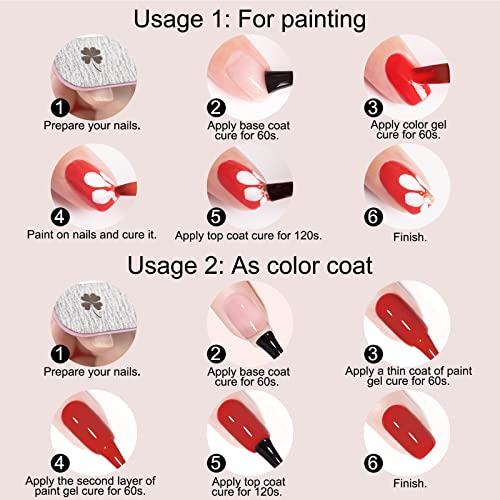 VENALISA Gel Paint Nail Art Set, 60 Colors Solid Gel Polish Art Kit, Professional Salon DIY Gift
