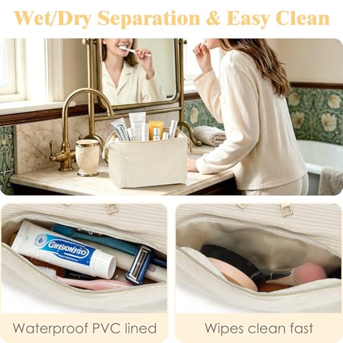 Fammart Waterproof Travel Makeup Bag - Extra-Large Organizer