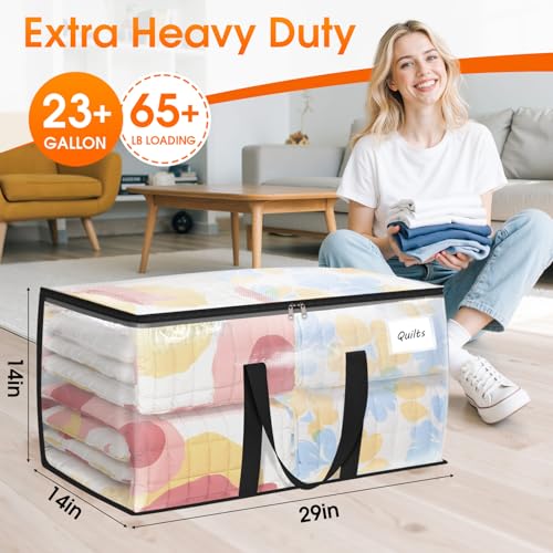 Extra Heavy Duty Clear Storage Bags - Oversized Moving Totes