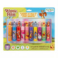 Winnie the Pooh 10 Piece Plant Based Lip Balm with Bonus Toppers, Makeup Set for Girls, Boys, Toddlers, Perfect for Gift-Giving, Sleepovers, for Kids, by Townley Girl