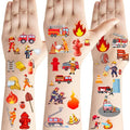 400 Fire Truck Tattoos Temporary Stickers,for Promote Fire Safety Firemen Birthday Gender Reveal Baby Shower Party Favors Supplies Decorations Favors Goodie Bag Stuffers Prize