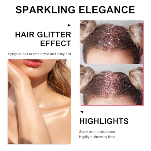 Holographic Glitter Hair and Body Spray - Meilury Shimmer Highlighter