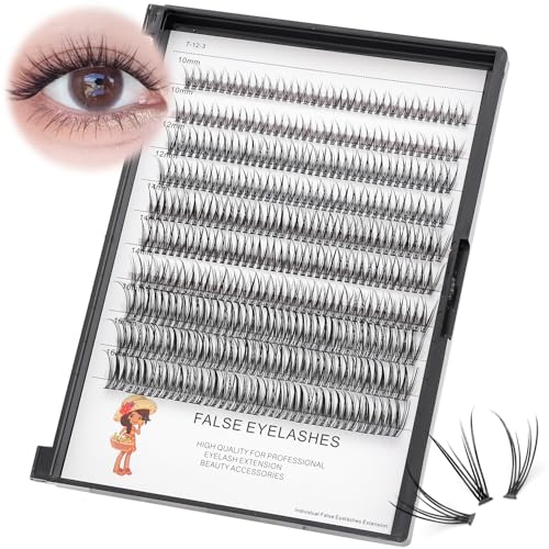 D Curl Lash Clusters 400pcs Volume Lashes 8-10-12-14mm Mix