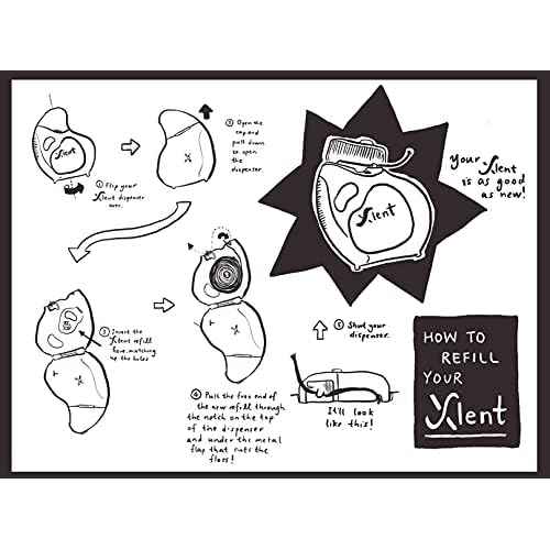 Xlent Expandable Floss Treated Activated Charcoal, Xylitol Natural Based Wax (Cinnamon, Pack of 3 (Refills Only))