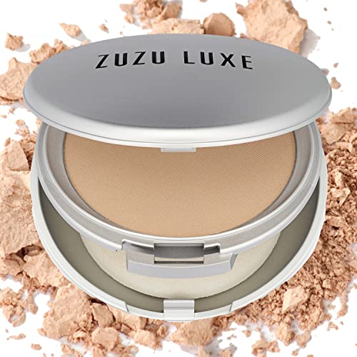 ZUZU LUXE Mineral Powder, Dual Powder Foundation, medium to full coverage, natural finish. Natural, Paraben Free, Vegan, Gluten-free, Cruelty-free, Non GMO, 32 oz. (Refill D-24)