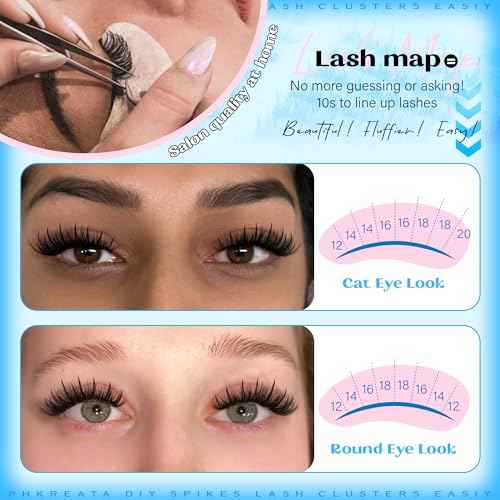 Manga Spikes Lash Clusters Wispy Cluster Eyelash Extensions 12-20mm Fairy Eyelash Clusters Volume Individual Lashes Extensions Salon Look Soft Thick Lashes Clusters Spikes
