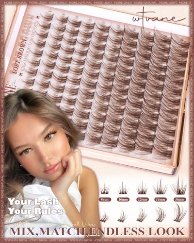 Brown Lash Clusters - Natural C-Curl Eyelash Extensions 8-16mm