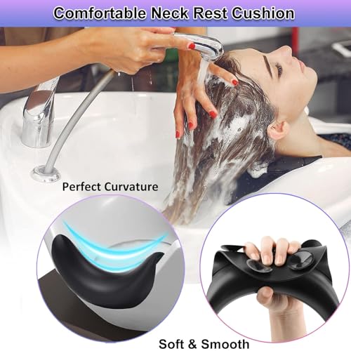 Silicone Shampoo Bowl Neck Rest with Suction Cups