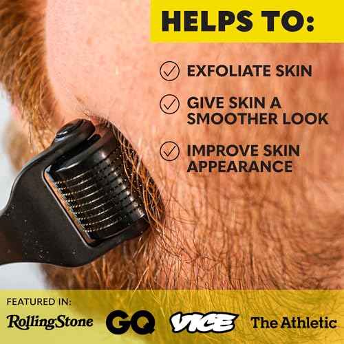 The Beard Club Advanced Beard Growth Kit - Derma Roller, Growth Oil, Vitamins and Vitamin Spray, Shampoo and Boar Bristle Brush - Gift Set - Cedar