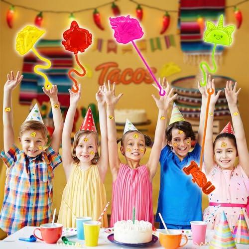 48-Piece Taco Party Favors – Stick Hands & Temporary Tattoos
