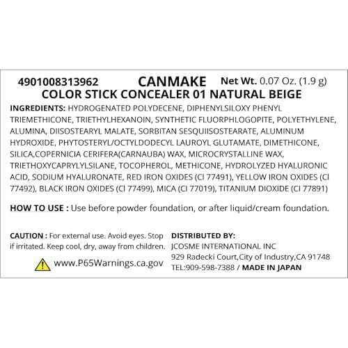 CANMAKE Color Stick Concealer 1.9g - Natural Beige