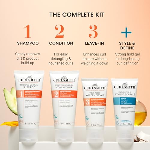 Curlsmith Curl Discovery Kit - 4-Piece Travel Size Hair Care Set