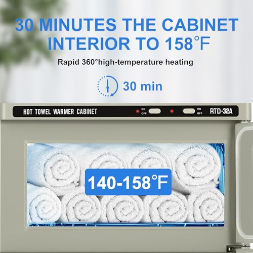 32L Hot Towel Warmer Cabinet with UV Sterilizer for Spa & Salon