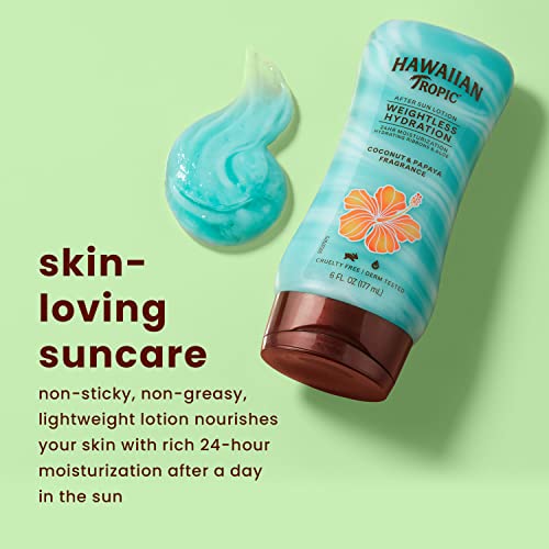 Hawaiian Tropic Weightless Hydration After Sun Lotion with Aloe, 6oz | Hawaiian Tropic Lotion, Moisturizing Lotion, After Sun Care, After Sun Moisturizer, Hydrating Lotion, 6oz