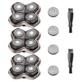 Pitbull Shaver Replacement Blade for Pitbull Gold Replacement Blades, 3+4 Set for Head Shavers for Bald Men, Japanese Stainless Steel, 2 Cleaning Brush