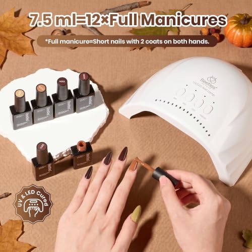 Beetles Brown Gel Polish Set - 6 Fall Colors