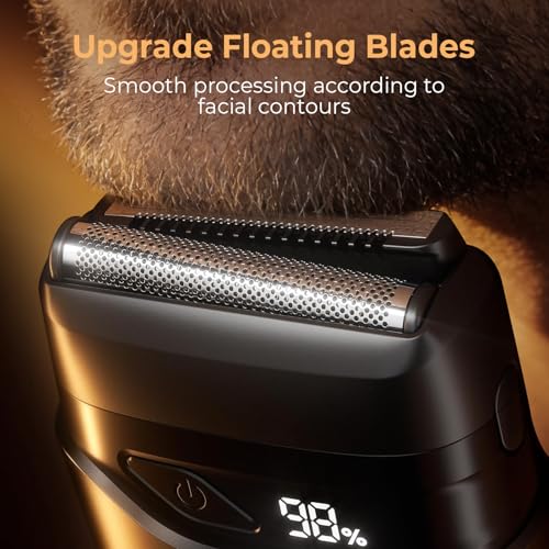 Electric Foil Shaver for Men - IPX7 Waterproof Cordless Razor