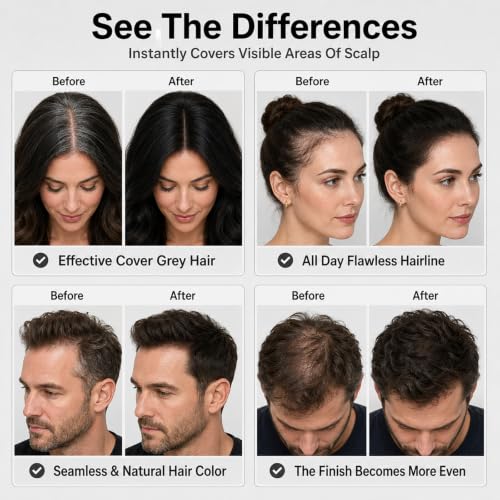 Gowwim Light Brown Hair Fibers 0.88oz Instant Thickening Powder for Thinning Hair