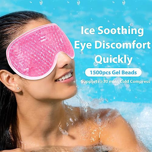BeeVines Cooling Gel Eye Mask 2 Pack – Cold & Warm Compress