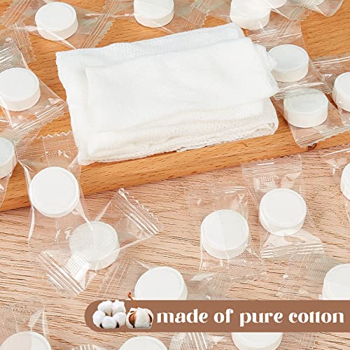 Juexica 1000 Pcs Mini Compressed Paper Towels Tablets Disposable Travel Coin Tissues Cotton Face Washcloths Portable Individual Wrap for Travel Toilet Hand Clean
