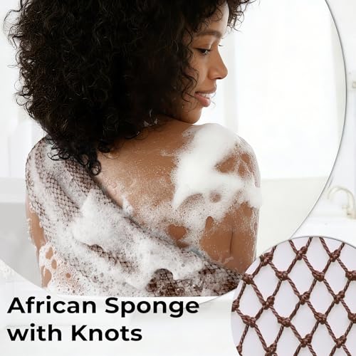 African Exfoliating Net Sponge - 3 Pack Body Scrubber