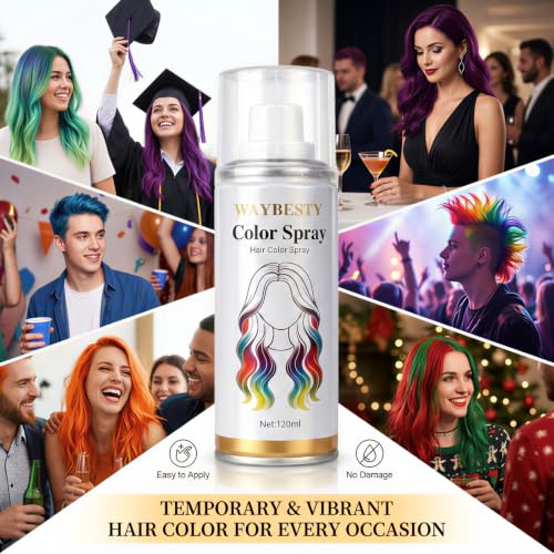 Washable Temporary Hair Color Spray for Kids & Adults - Blue, 4.06 oz