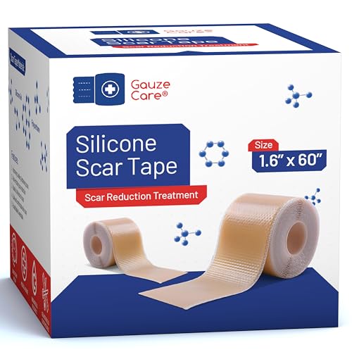 GauzeCare Silicone Scar Tape ? 1.6¡±x60¡± Roll ? Medical-Grade, Reusable, Professional Silicone Scar Tape for surgical scars, C-Section, Burns, Keloid, and Acne Scars