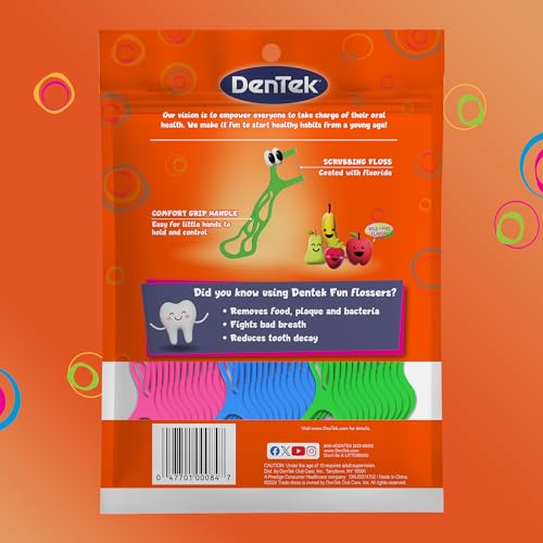 Kids Floss Picks Wild Fruit Flavor - 90 Count, Small Handle for Children