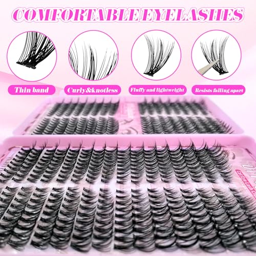Lash Clusters Kit 9-16mm D Curl 560 Pcs with Bond & Seal