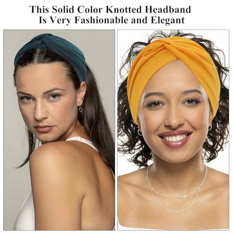 6-Pack Stretchy Women's Headbands - Non-Slip Sweat Absorbent for Yoga & Gym