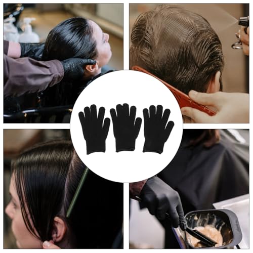 Heat Resistant Hair Styling Gloves 3 Pack - Heat Proof Insulated Hand Protection