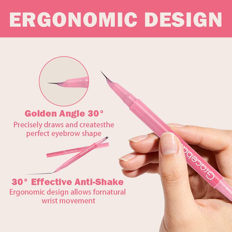 2-in-1 Waterproof Eyebrow Pen with 4D Brush & Precision Tip
