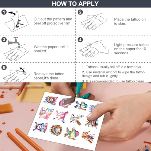 Baseball Ice Cream Drip Temporary Tattoos Stickers