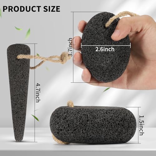 ÖkoStamm 4-Piece Natural Volcanic Pumice Stone Set for Feet Callus Removal