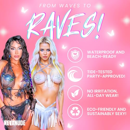 Neva Nude Face and Body Glitter Keychain - Chunky Loose Glitter for Festivals, Raves, and More | Cosmetic Grade | Super Sparkly (Poseidon Deep Blue Holographic Glitz Grenade)
