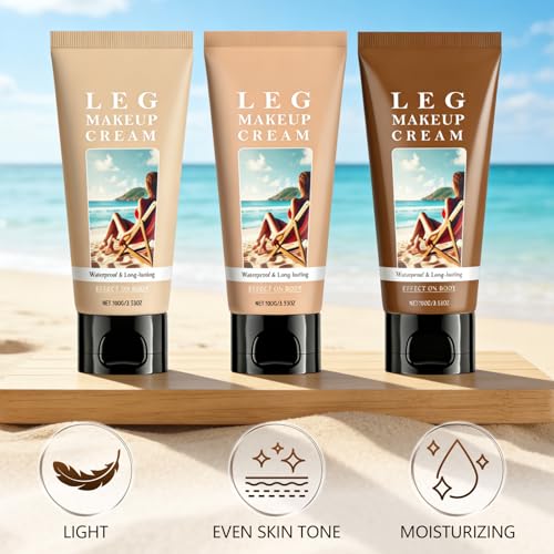 Waterproof Leg Makeup Cream - Full Coverage Body Foundation, 3.53oz