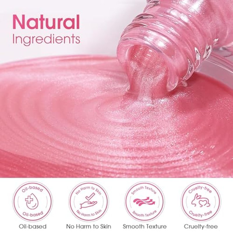 COSMOO Quick Dry Pearl Pink Nail Polish - 0.42 fl oz Chip Resistant