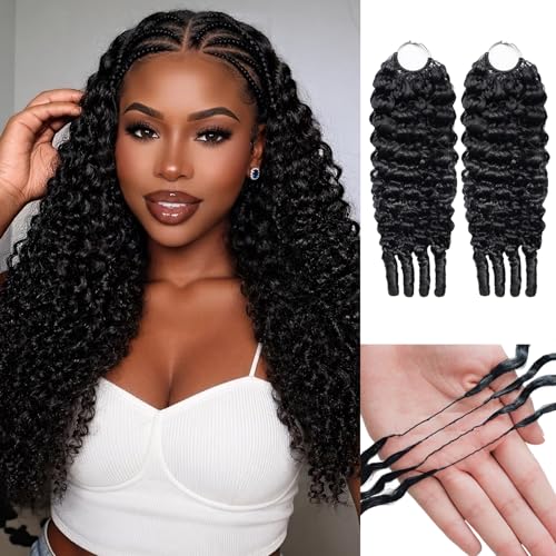 Burmese Curly Human Crochet Hair Extensions 18 Inch 120g