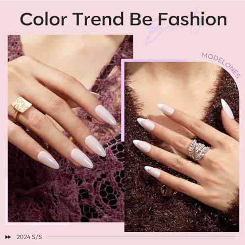 modelones Nude Gel Polish Glitter Glitter Gel Nail Polish Pink Shimmer Nail Polish Base Color Soak Off U V Soap Nails for Nail Art Manicure at Home 15ML