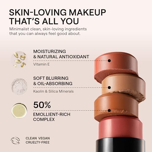 Nudestix Nudies Bronze All Over Matte Bronzing Stick ? 3-in-1 Cream Bronzer for Cheeks, Eyes & Lips with Built-In Brush | Natural Contour & Sun-Kissed Glow