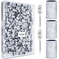 200 Pcs 180 Grit Zebra Sanding Bands for Nail Drill & Bit Set