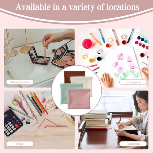 JINGIHE 12Pcs Pocket Cosmetic Bag, 3 Size Small Makeup Bag Squeeze Top for Purse, Portable No Zipper Self-Closing Purses Organizer for Coin, Lipstick, Jewelry, Sunglasses Cosmetic Accessories